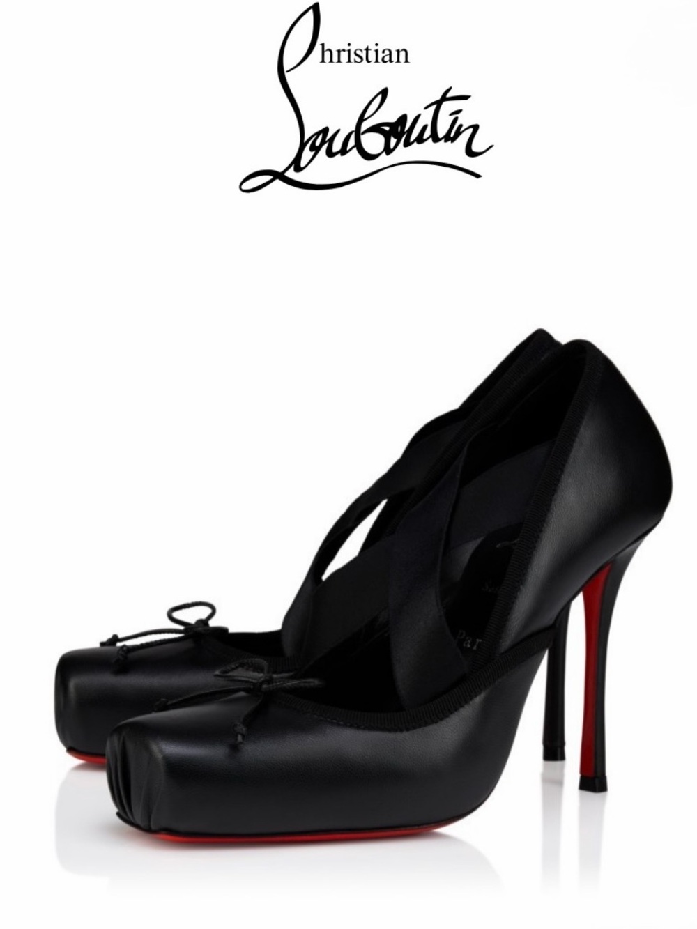 CHRISTIAN LOUBOUTIN CASSIASTIC 100 BLACK LEATHER PUMPS SZ 37 NEW SEASON!